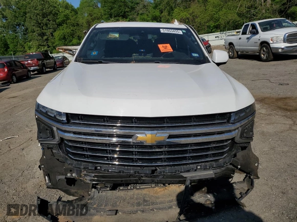 2021 Chevrolet Tahoe LT with VIN 1GNSCNKD1MR363008, listed as a Copart auction lot 51953455 with 77,353 mi miles and Salvage title. Bid and sale history available at DreamBid. Image 5.