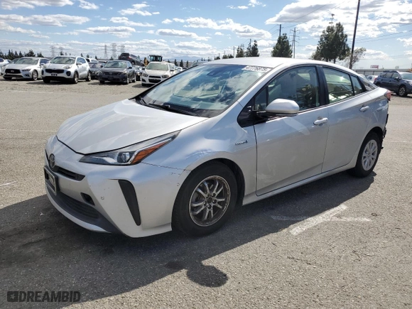 2020 Toyota Prius L Eco with VIN JTDKARFU6L3126421, listed as a Copart auction lot 47776875 with 122,465 mi miles and Salvage Title. Bid and sale history available at carsss.com. Image 1.