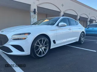 2023 Genesis G70 2.0T with VIN KMTG34TA0PU132665, listed as a Copart auction lot 88997945 with 3,158 mi miles and Clean Title. Bid and sale history available at DreamBid. Image 2.
