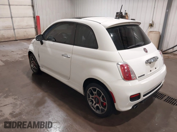 2013 FIAT 500 Sport with VIN 3C3CFFBR7DT754097, listed as a IAAI auction lot 41728826 with 91,276 mi miles. Bid and sale history available at carsss.com. Image 3.