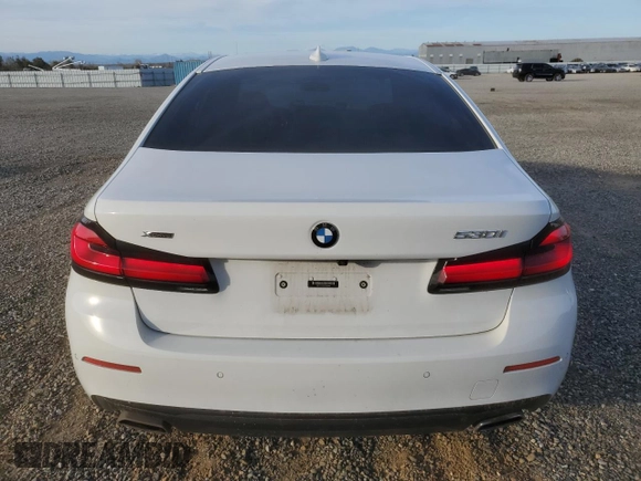 2021 BMW 5 Series 530i xDrive with VIN WBA13BJ09MWW90983, listed as a Copart auction lot 46857235 with 34,831 mi miles and Salvage Title. Bid and sale history available at carsss.com. Image 6.