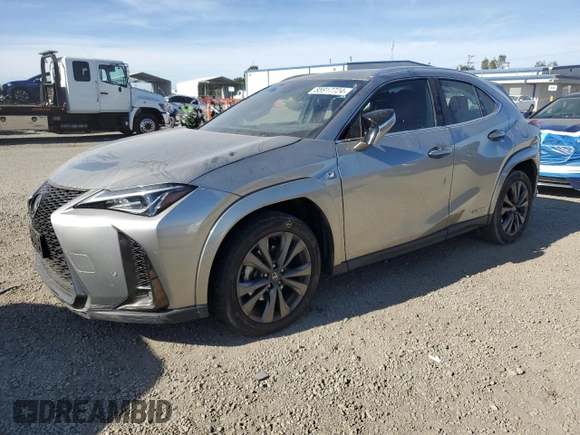 2022 Lexus UX 250h F Sport with VIN JTHE9JBHXN2057367, listed as a Copart auction lot 85917724 with 60,556 mi miles and Salvage Title. Bid and sale history available at DreamBid. Image 1.