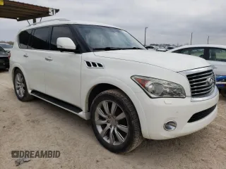 2013 Infiniti QX56 with VIN JN8AZ2NF2D9530785, listed as a Copart auction lot 41306444 with 148,029 mi miles and Salvage Title. Bid and sale history available at carsss.com. Image 4.