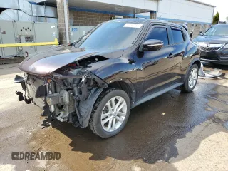 2015 Nissan Juke S with VIN JN8AF5MV6FT560090, listed as a Copart auction lot 53030815 with 107,603 mi miles and Salvage Title. Bid and sale history available at carsss.com. Image 1.