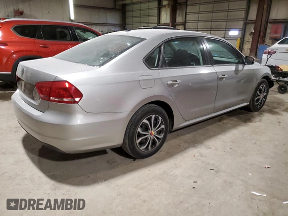 2012 Volkswagen Passat S w/Appearance with VIN 1VWAP7A37CC080611, listed as a Copart auction lot 87850135 with 137,686 mi miles and Salvage Title. Bid and sale history available at carsss.com. Image 3.