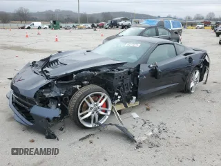 2014 Chevrolet Corvette Z51 3LT with VIN 1G1YL2D70E5135415, listed as a Copart auction lot 44211075 with 18,563 mi miles and Salvage title. Bid and sale history available at DreamBid. Image 1.
