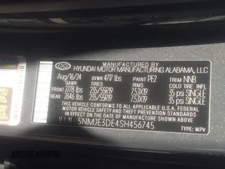 2025 Hyundai Tucson Limited with VIN 5NMJE3DE4SH456745, listed as a IAAI auction lot 41218208 with 1,480 mi miles. Bid and sale history available at carsss.com. Image 9.