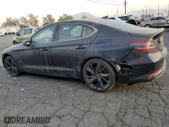 2023 Genesis G70 2.0T with VIN KMTG34TA5PU124271, listed as a Copart auction lot 82690964 with 8,844 mi miles and Salvage Title. Bid and sale history available at DreamBid. Image 2.
