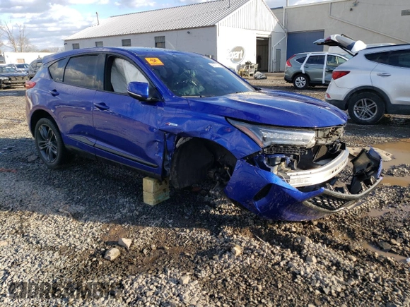 2022 Acura RDX w/A-Spec Package with VIN 5J8TC2H65NL015304, listed as a Copart auction lot 42977145 with Not Provided miles and Salvage Title. Bid and sale history available at carsss.com. Image 4.