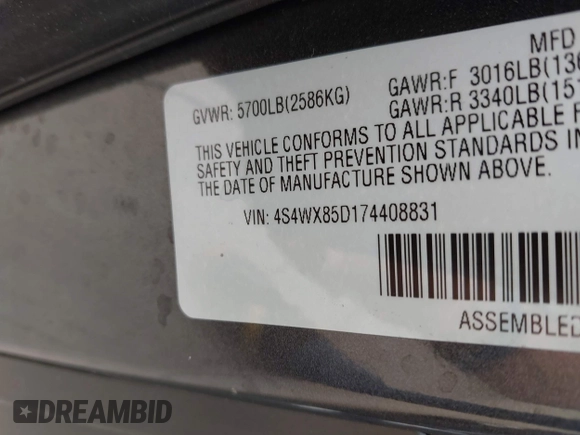 2007 Subaru Tribeca 7-Pass с VIN 4S4WX85D174408831, выставлен на аукционе IAAI как лот 42030654 с пробегом 180 307 миль миль и . История ставок и продаж доступна на DreamBid. Изображение 9.