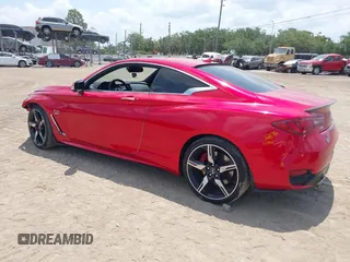 2018 Infiniti Q60 Red Sport 400 with VIN JN1FV7EL9JM630801, listed as a IAAI auction lot 42213699 with 76,759 mi miles and . Bid and sale history available at DreamBid. Image 3.