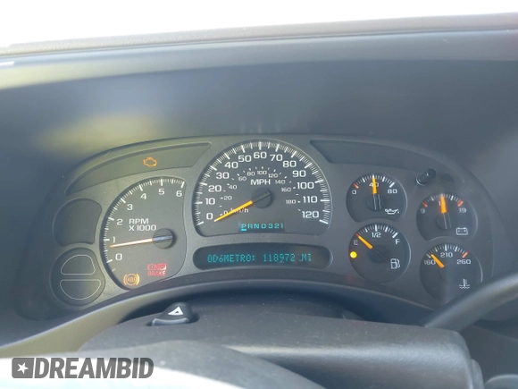 2003 Chevrolet Tahoe LS with VIN 1GNEC13TX3J252997, listed as a IAAI auction lot 42504734 with 118,972 mi miles and . Bid and sale history available at DreamBid. Image 7.