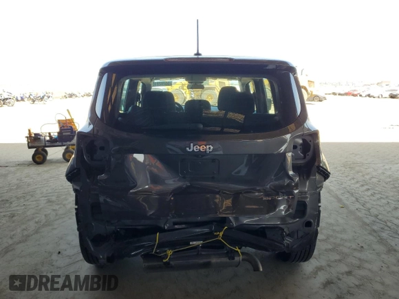 2016 Jeep Renegade Sport with VIN ZACCJAAT1GPD57779, listed as a Copart auction lot 55282815 with 45,506 mi miles and Salvage Title. Bid and sale history available at DreamBid. Image 6.