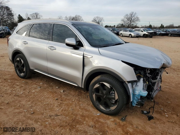 2025 Kia Sorento Hybrid EX with VIN KNDRH4JG9S5290585, listed as a Copart auction lot 42186835 with 387 mi miles and Salvage Title. Bid and sale history available at carsss.com. Image 4.