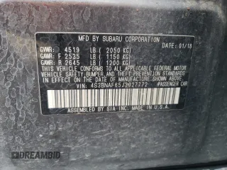 2018 Subaru Legacy Premium with VIN 4S3BNAF65J3027772, listed as a Copart auction lot 44533445 with 120,174 mi miles and Salvage title. Bid and sale history available at DreamBid. Image 12.