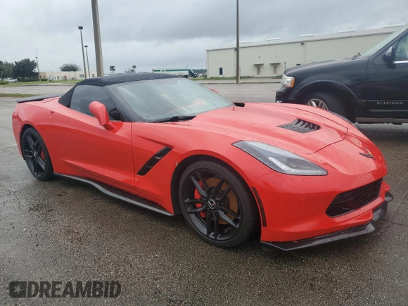 2014 Chevrolet Corvette Z51 1LT with VIN 1G1YH3D75E5127656, listed as a Copart auction lot 75169584 with 0 mi miles and Salvage Title. Bid and sale history available at carsss.com. Image 4.