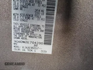 2014 Nissan Pathfinder SL с VIN 5N1AR2MN2EC704200, выставлен на аукционе Copart как лот 53167515 с пробегом 123 376 миль миль и Списание • Salvage title. История ставок и продаж доступна на DreamBid. Изображение 13.