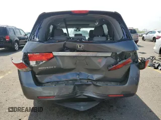 2017 Honda Odyssey EX-L with VIN 5FNRL5H63HB008563, listed as a Copart auction lot 53125224 with 124,960 mi miles and Salvage Title. Bid and sale history available at DreamBid. Image 6.