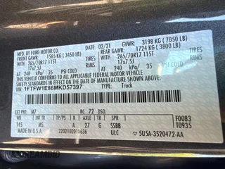2021 Ford F-150 XL z VIN 1FTFW1E86MKD57397, wystawiony jako Copart lot #66716095 z przebiegiem 59 230 mil mil oraz Szkoda całkowita • Salvage title. Historia ofert i sprzedaży dostępna na DreamBid. Obrazek 10.