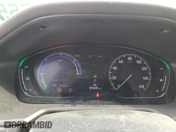 2020 Honda Accord EX-L with VIN 1HGCV3F53LA018320, listed as a Copart auction lot 53053555 with 72,635 mi miles and Salvage title. Bid and sale history available at DreamBid. Image 9.