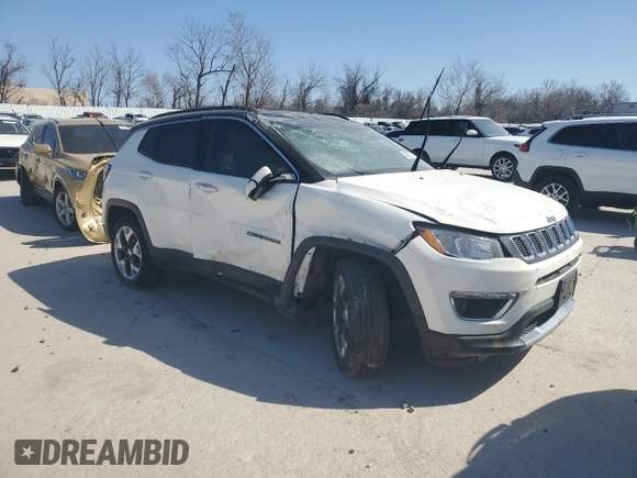 2018 Jeep Compass Limited with VIN 3C4NJDCB4JT245931, listed as a Copart auction lot 48300785 with 0 mi miles and Salvage Title. Bid and sale history available at carsss.com. Image 4.