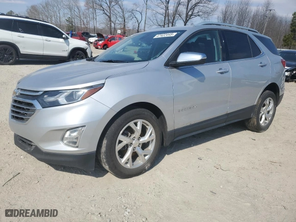 2018 Chevrolet Equinox Premier with VIN 3GNAXVEV6JS587422, listed as a Copart auction lot 47422445 with 147,640 mi miles and Salvage Title. Bid and sale history available at carsss.com. Image 1.
