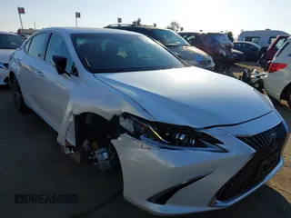 2025 Lexus ES with VIN 58ADA1C14SU057763, listed as a IAAI auction lot 41458872 with 7,104 mi miles. Bid and sale history available at carsss.com. Image 1.