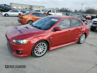 2015 Mitsubishi Lancer Evolution GSR with VIN JA32W8FV5FU014212, listed as a Copart auction lot 44785485 with 81,856 mi miles and Salvage Title. Bid and sale history available at carsss.com. Image 1.