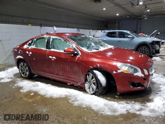 2012 Volvo S60 T6 with VIN YV1902FH0C2140987, listed as a Copart auction lot 44178225 with 70,581 mi miles and Salvage Title. Bid and sale history available at carsss.com. Image 4.