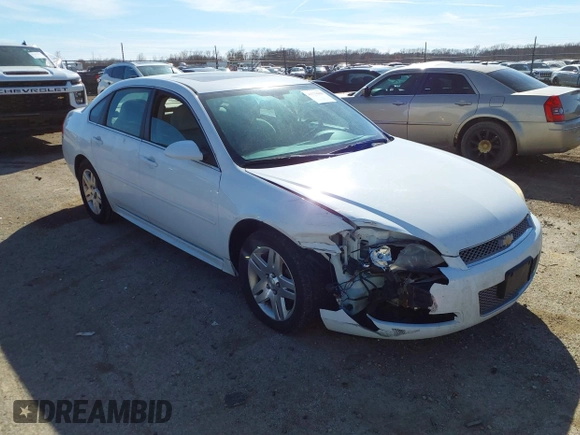 2013 Chevrolet Impala LT with VIN 2G1WG5E30D1262478, listed as a IAAI auction lot 41779808 with 186,576 mi miles and . Bid and sale history available at DreamBid. Image 1.