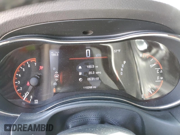 2020 Dodge Durango GT Plus with VIN 1C4RDJDG1LC186112, listed as a Copart auction lot 47263365 with 110,266 mi miles and Salvage title. Bid and sale history available at DreamBid. Image 9.