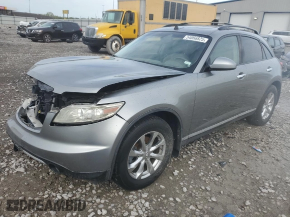 2008 Infiniti FX z VIN JNRAS08W88X203941, wystawiony jako Copart lot #54066825 z przebiegiem 223 729 mil mil oraz Szkoda całkowita • Salvage title. Historia ofert i sprzedaży dostępna na DreamBid. Obrazek 1.