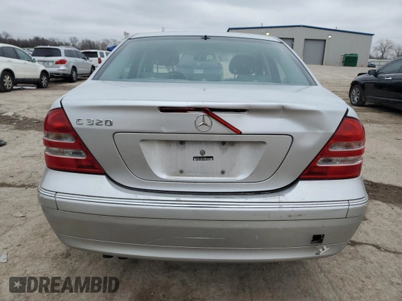 2002 Mercedes-Benz C 230/260/280/320 with VIN WDBRF64J22F281843, listed as a Copart auction lot 44774575 with 125,975 mi miles and Salvage Title. Bid and sale history available at DreamBid. Image 6.
