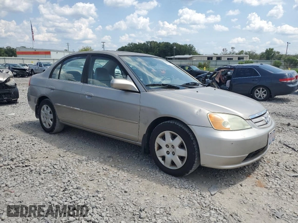 2001 Honda Civic EX with VIN 2HGES26741H562627, listed as a Copart auction lot 66647894 with 179,262 mi miles and Clean Title. Bid and sale history available at DreamBid. Image 4.