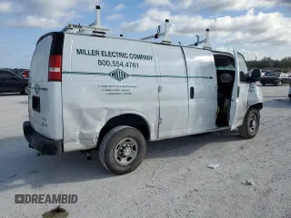 2023 Chevrolet Express Cargo with VIN 1GCWGAFP2P1212130, listed as a Copart auction lot 45228605 with Not provided miles and Non repairable. Bid and sale history available at DreamBid. Image 3.