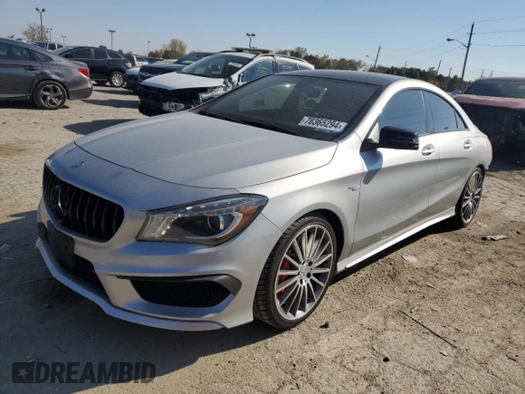 2015 Mercedes-Benz CLA 45 AMG with VIN WDDSJ5CB1FN178940, listed as a Copart auction lot 78365294 with 65,701 mi miles and Salvage Title. Bid and sale history available at DreamBid. Image 1.