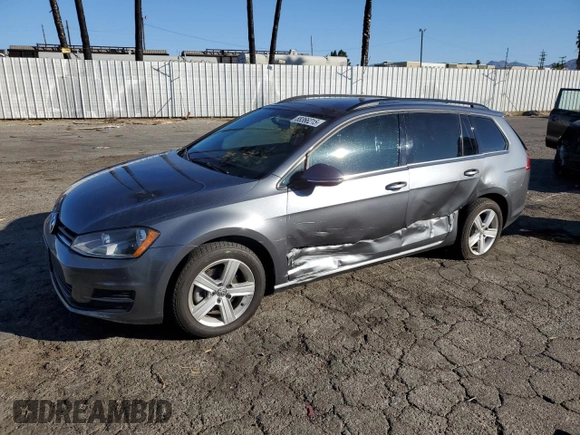 2015 Volkswagen Golf SportWagen TDI S with VIN 3VWCA7AUXFM516812, listed as a Copart auction lot 88366215 with 127,515 mi miles and Salvage Title. Bid and sale history available at carsss.com. Image 1.