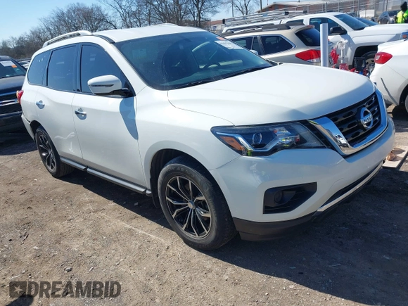 2020 Nissan Pathfinder S with VIN 5N1DR2AN8LC608330, listed as a IAAI auction lot 41637490 with 86,946 mi miles. Bid and sale history available at carsss.com. Image 1.