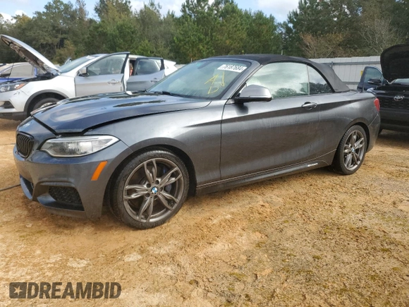 2016 BMW 2 Series M235i with VIN WBA1M1C57GV394290, listed as a Copart auction lot 76187684 with 60,838 mi miles and Salvage Title. Bid and sale history available at carsss.com. Image 1.