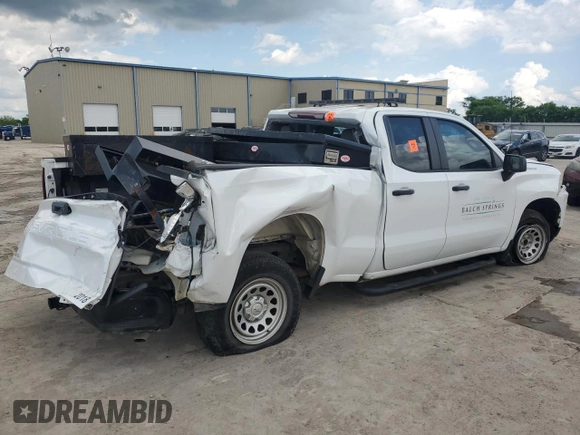 2020 Chevrolet Silverado 1500 Work Truck with VIN 1GCRWAEHXLZ211197, listed as a Copart auction lot 54331165 with Not Provided miles and Salvage Title. Bid and sale history available at DreamBid. Image 3.