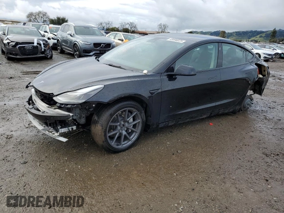 2022 Tesla Model 3 Long Range with VIN 5YJ3E1EB2NF313672, listed as a Copart auction lot 48896025 with 19,936 mi miles and Salvage Title. Bid and sale history available at DreamBid. Image 1.