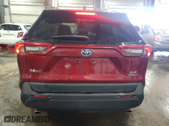 2021 Toyota RAV4 Hybrid XLE with VIN 4T3RWRFV7MU039800, listed as a Copart auction lot 48319525 with 51,730 mi miles and Salvage Title. Bid and sale history available at carsss.com. Image 6.