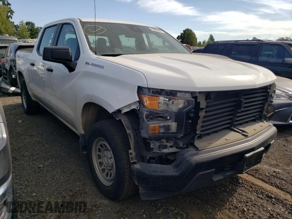 2022 Chevrolet Silverado 1500 Work Truck with VIN 3GCPAAEK1NG647179, listed as a Copart auction lot 59963564 with 15,204 mi miles and Salvage Title. Bid and sale history available at DreamBid. Image 4.