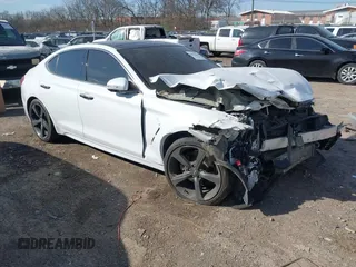 2019 Genesis G70 2.0T Advanced with VIN KMTG44LAXKU019182, listed as a IAAI auction lot 41674467 with 46,807 mi miles. Bid and sale history available at carsss.com. Image 1.