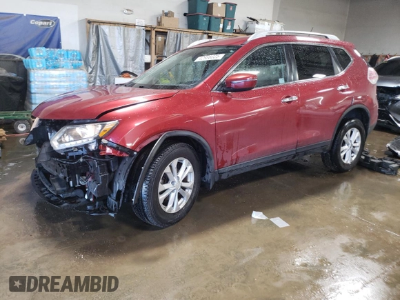 2016 Nissan Rogue SV with VIN KNMAT2MV6GP689816, listed as a Copart auction lot 42986025 with 49,300 mi miles and Salvage Title. Bid and sale history available at carsss.com. Image 1.