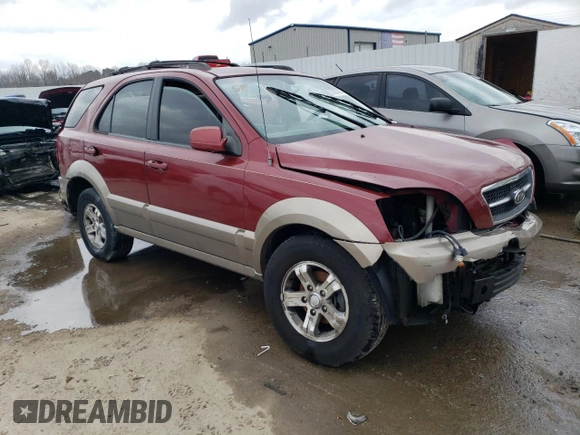 2006 Kia Sorento LX with VIN KNDJD733765524331, listed as a Copart auction lot 80685693 with Not Provided miles and Non Repairable. Bid and sale history available at carsss.com. Image 4.