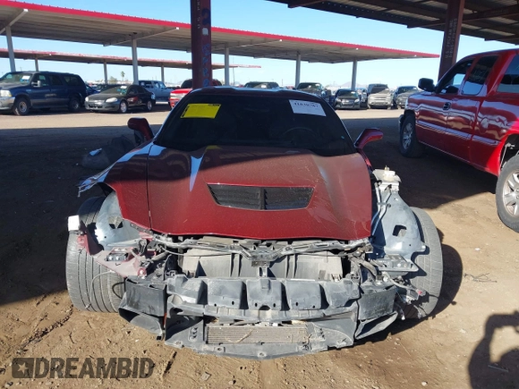 2016 Chevrolet Corvette Z06 3LZ with VIN 1G1YU2D61G5608777, listed as a IAAI auction lot 41830787 with 57,069 mi miles. Bid and sale history available at carsss.com. Image 13.