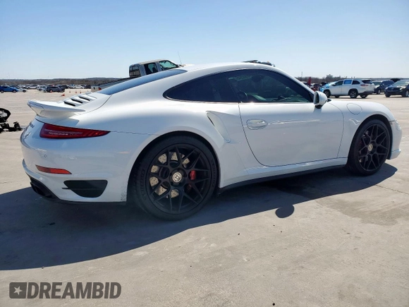 2014 Porsche 911 Turbo S with VIN WP0AD2A90ES167827, listed as a Copart auction lot 47832645 with 15,491 mi miles and Non Repairable. Bid and sale history available at DreamBid. Image 3.