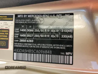 2012 Mercedes-Benz M 350 z VIN 4JGDA5HB5CA096848, wystawiony jako Copart lot #58892565 z przebiegiem 77 572 mil mil oraz Szkoda całkowita • Salvage title. Historia ofert i sprzedaży dostępna na DreamBid. Obrazek 14.