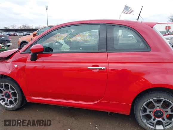 2015 FIAT 500 Sport with VIN 3C3CFFBR7FT707154, listed as a IAAI auction lot 41836730 with 77,675 mi miles. Bid and sale history available at carsss.com. Image 15.